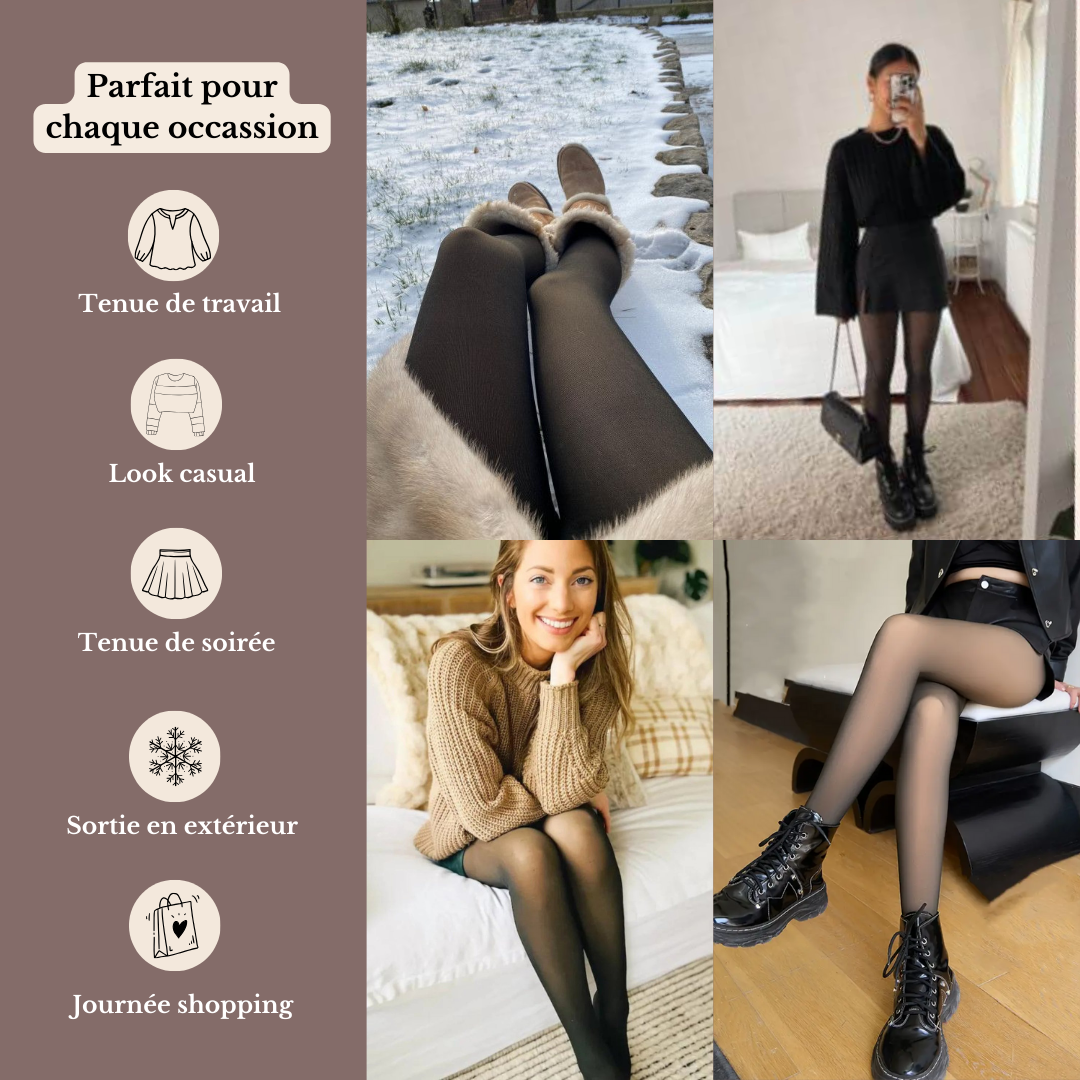 Collants Polaires Effet Transparent